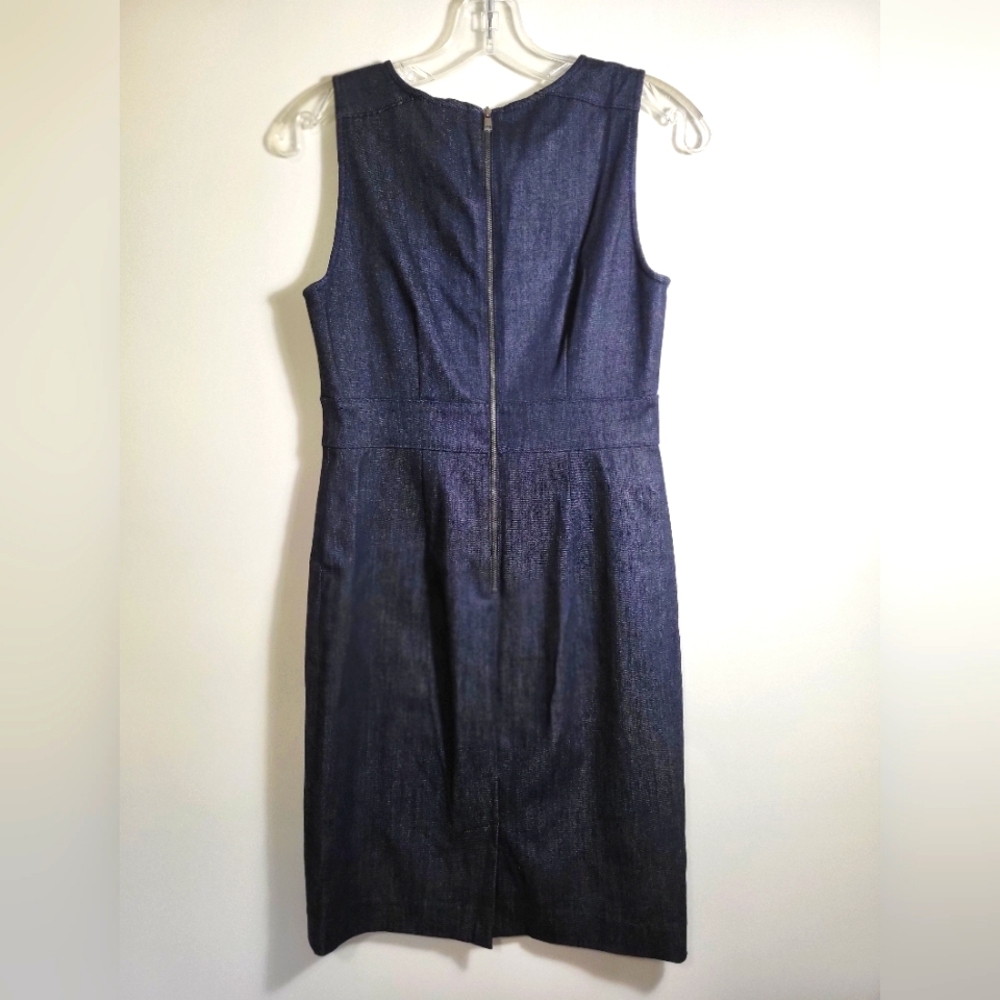 Ann Taylor blue denim jumper midi dress  women's 0   #2324 - Picture 7 of 7